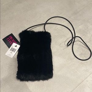 Mink fur black purse kelli kouri crossbody